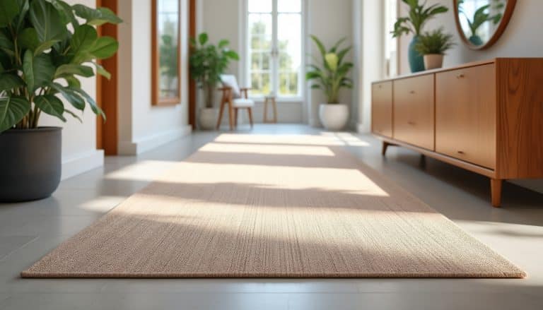 découvrez nos tapis de couloir sur mesure et au mètre : choisissez la longueur, le style et la finition adaptés à votre intérieur.