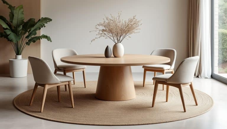 découvrez quand un tapis rond fonctionne dans une salle à manger et comment choisir sa taille, son emplacement et son style pour harmoniser l’espace.